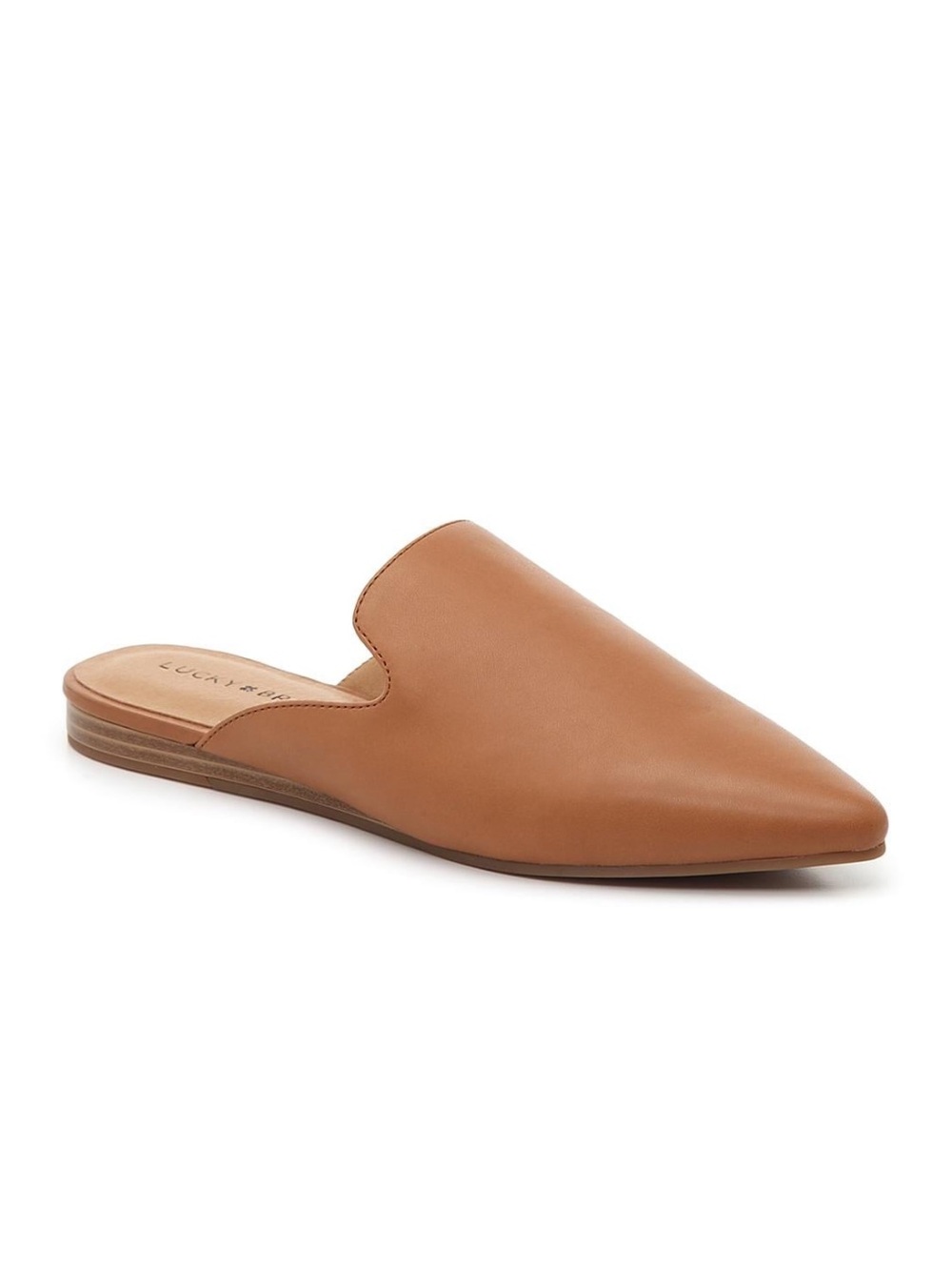 Lucky Brand Women's Brown Leather Mules, 8.5